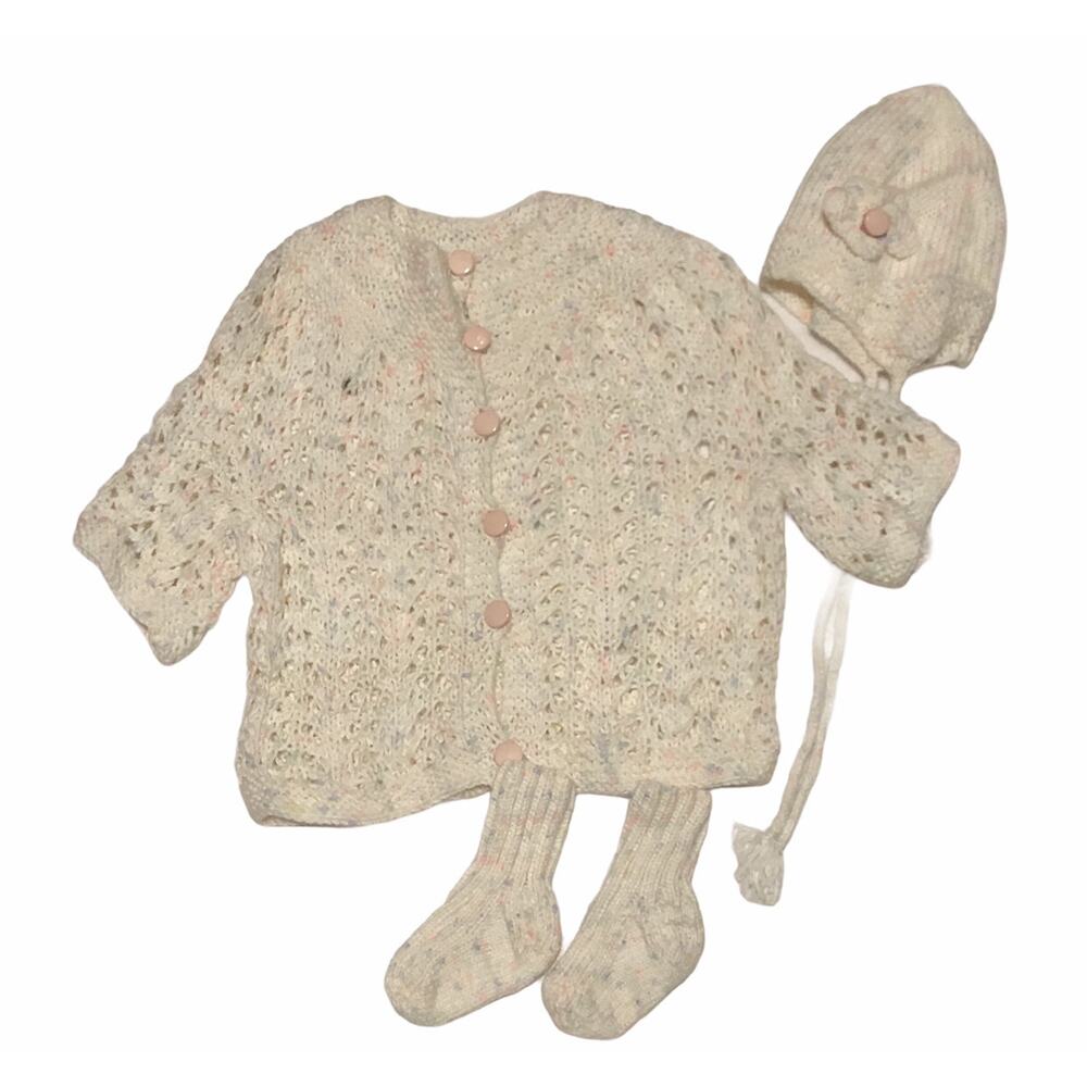Handmade White Sweater With Socks And Hat 18 months